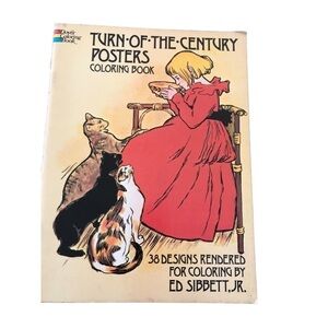 Turn Of The Century Posters Coloring Book 38 Designs Paperback Ed Sibbet Jr 1978